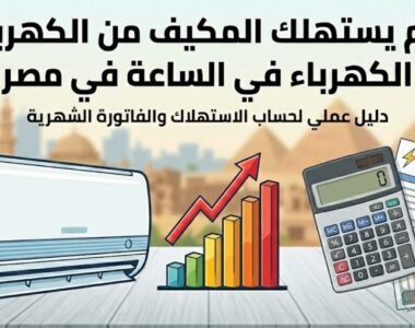 كم يستهلك المكيف من الكهرباء في الساعة في مصر؟